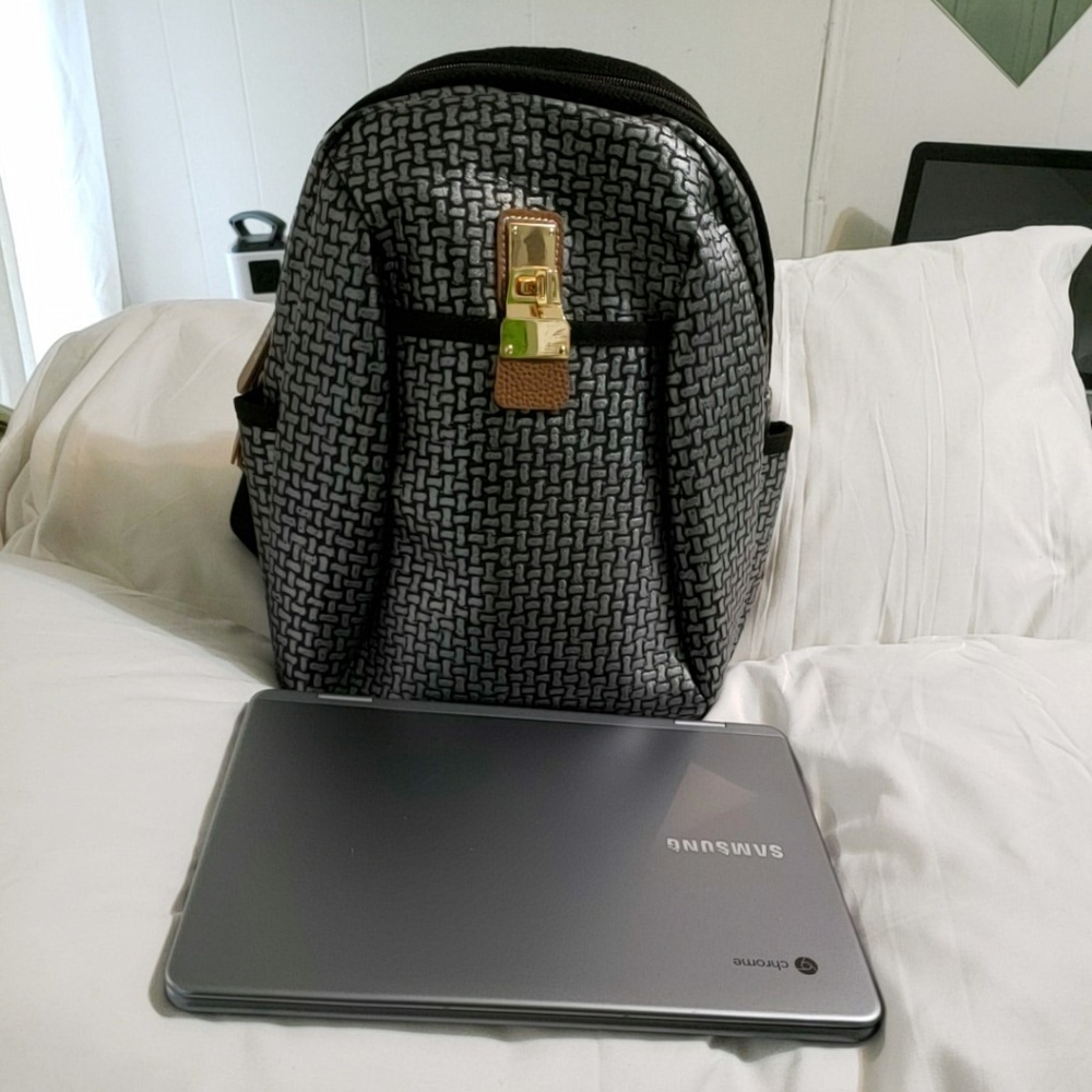 B/S Vegan Leather Multi-Function Backpack - image 6